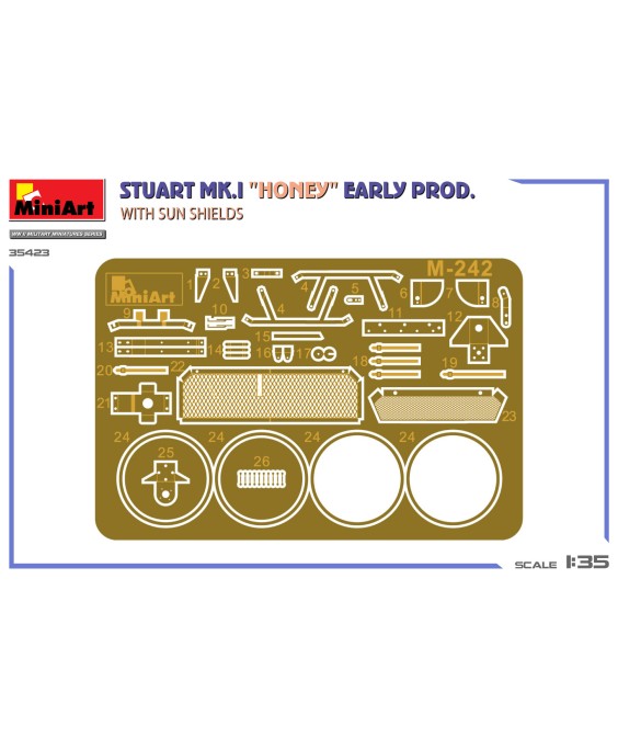 MiniArt Stuart Mk.I Honey Early Prod. w/Sun Shields 1/35