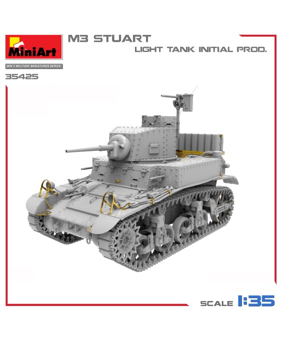 MiniArt modelis M3 STUART LIGHT TANK, INITIAL PROD. 1/35