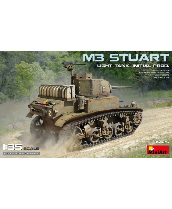 MiniArt modelis M3 STUART LIGHT TANK, INITIAL PROD. 1/35
