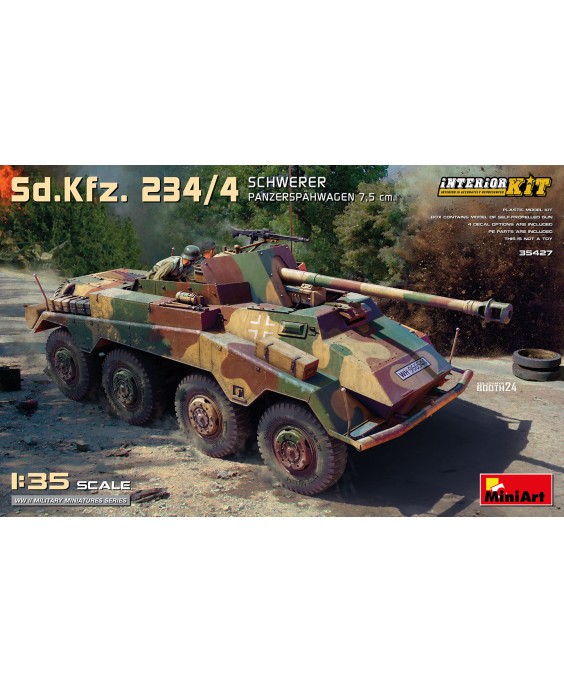 MiniArt modelis Sd.Kfz. 234/4 SCHWERER PANZERSPÄHWAGEN 7,5 cm. 1/35