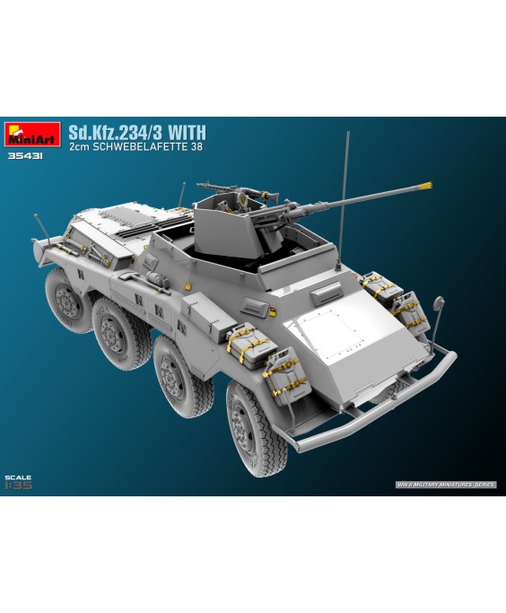MiniArt Sd.Kfz.234/3 WITH 2cm SCHWEBELAFETTE 38 1/35