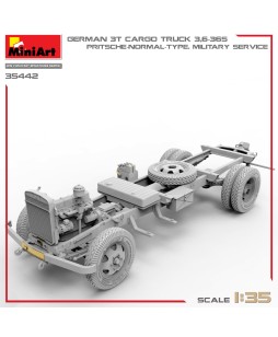 MiniArt modelis GERMAN 3T CARGO TRUCK 3,6-36S. PRITSCHE-NORMAL-TYPE. MILITARY SERVICE 1/35