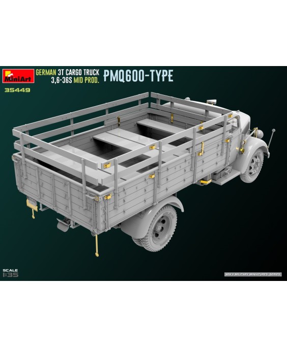 MiniArt GERMAN 3T CARGO TRUCK 3,6-36S MID PROD. PMQ600-TYPE 1/35