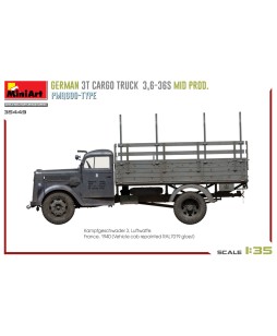 MiniArt GERMAN 3T CARGO TRUCK 3,6-36S MID PROD. PMQ600-TYPE 1/35