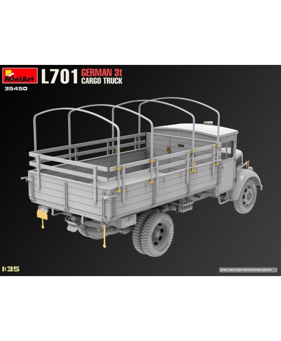 MiniArt modelis L701 GERMAN 3T CARGO TRUCK 1/35