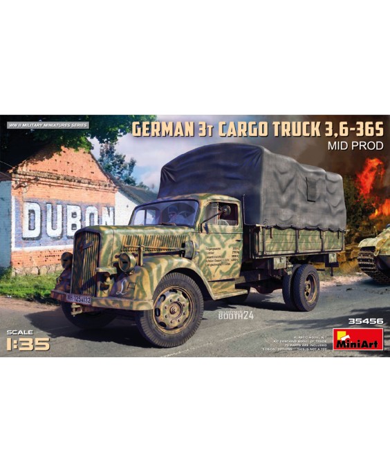 MiniArt GERMAN 3T CARGO TRUCK 3,6-36S MID PROD 1/35
