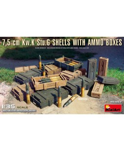 MiniArt 7,5 cm Kw.K Stu.G SHELLS WITH AMMO BOXES 1/35