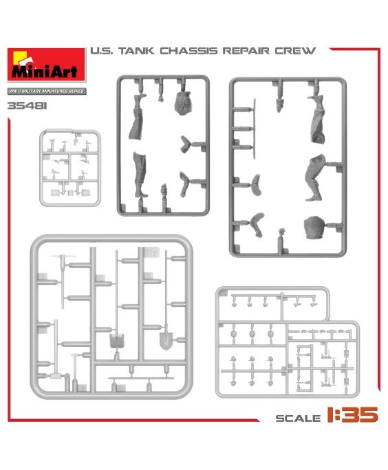 MiniArt U.S. TANK CHASSIS REPAIR CREW 1/35