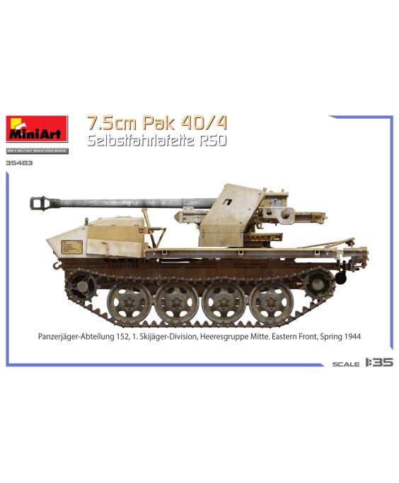 MiniArt 7.5cm Pak 40/4. Selbstfahrlafette RSO 1/35