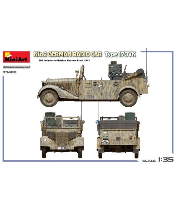 MiniArt Kfz.2 GERMAN RADIO CAR TYPE 170VK 1/35