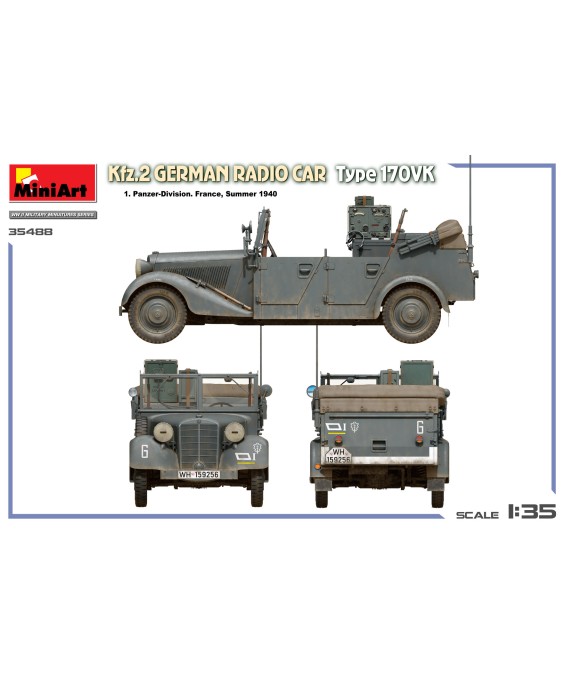 MiniArt Kfz.2 GERMAN RADIO CAR TYPE 170VK 1/35