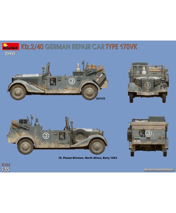 MiniArt KFZ.2/40 GERMAN REPAIR CAR TYPE 170VK 1/35 MiniArt KFZ.2/40 GERMAN REPAIR CAR TYPE 170VK 1/35