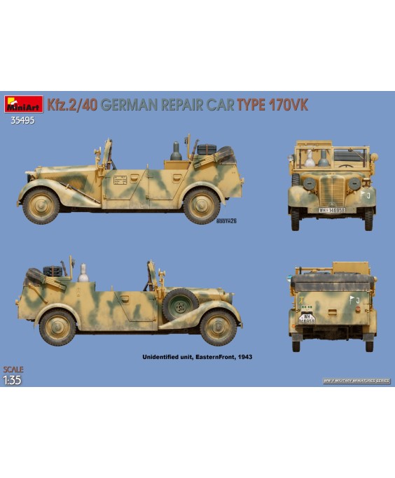 MiniArt KFZ.2/40 GERMAN REPAIR CAR TYPE 170VK 1/35 MiniArt KFZ.2/40 GERMAN REPAIR CAR TYPE 170VK 1/35