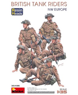 MiniArt British Tank Riders (NW Europe). Resin Heads 1/35
