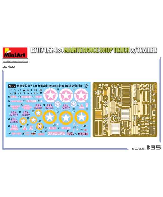 MiniArt G7117 1,5t 4X4 MAINTENANCE SHOP TRUCK W/TRAILER 1/35