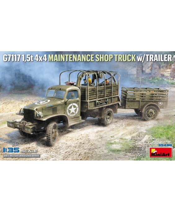 MiniArt G7117 1,5t 4X4 MAINTENANCE SHOP TRUCK W/TRAILER 1/35