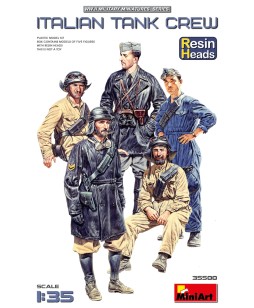 MiniArt Italian Tank Crew. Resin Heads 1/35