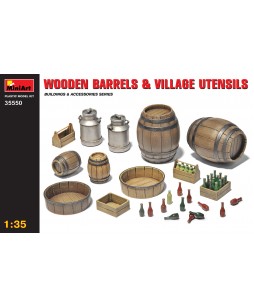 MiniArt WOODEN BARRELS & VILLAGE UTENSILS 1/35