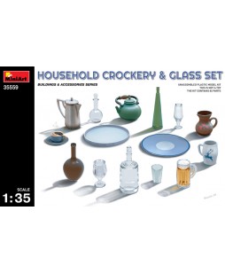 MiniArt modelis HOUSEHOLD CROCKERY & GLASS SET 1/35