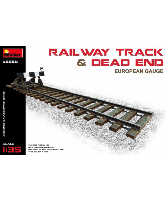 MiniArt RAILWAY TRACK w/ DEAD END. EUROPEAN GAUGE 1/35