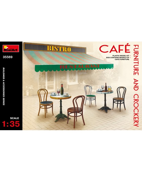 MiniArt CAFE FURNITURE & CROCKERY 1/35 MiniArt CAFE FURNITURE & CROCKERY 1/35