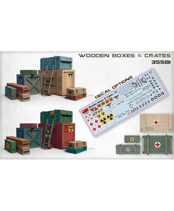 MiniArt modelis Wooden Boxes & Crates 1/35