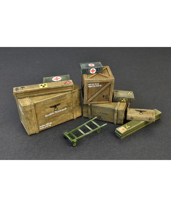MiniArt modelis Wooden Boxes & Crates 1/35