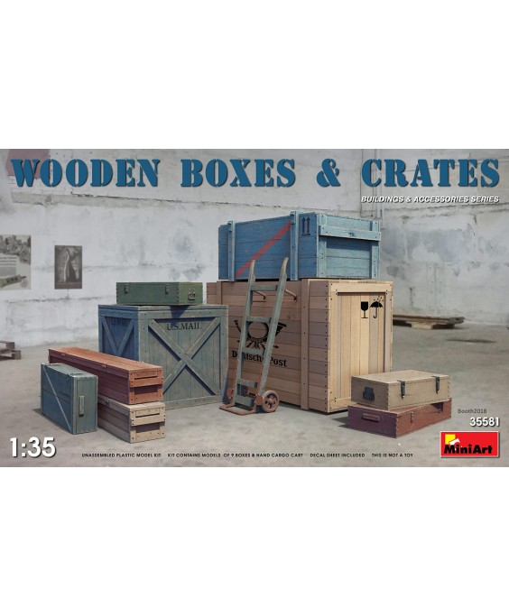 MiniArt modelis Wooden Boxes & Crates 1/35