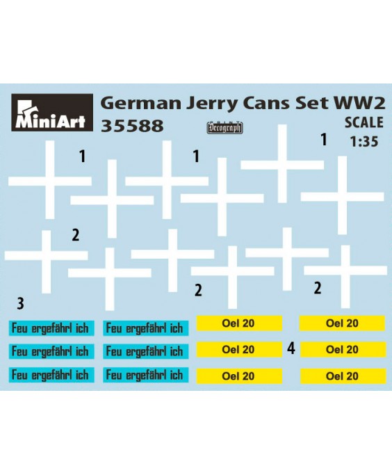 MiniArt GERMAN JERRY CANS SET WW2 1/35