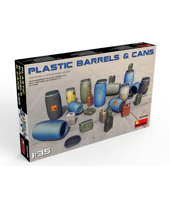 MiniArt PLASTIC BARRELS & CANS 1/35