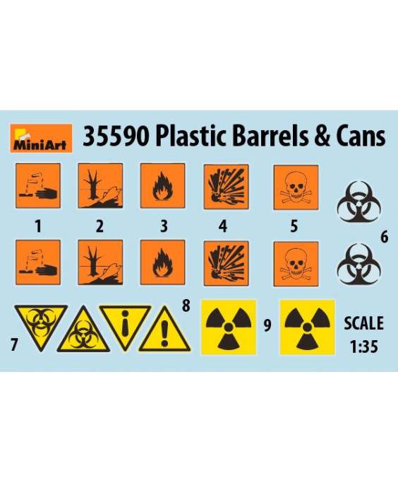 MiniArt PLASTIC BARRELS & CANS 1/35