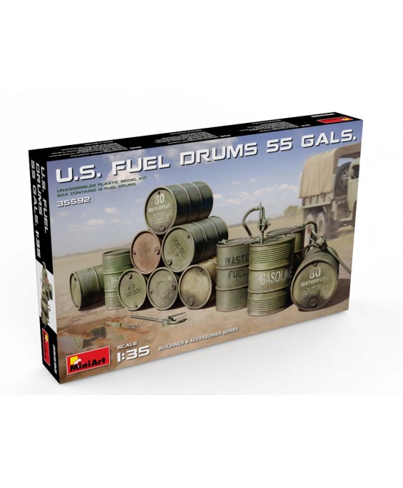 MiniArt U.S. FUEL DRUMS 55 GALS 1/35