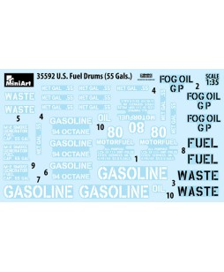 MiniArt U.S. FUEL DRUMS 55 GALS 1/35