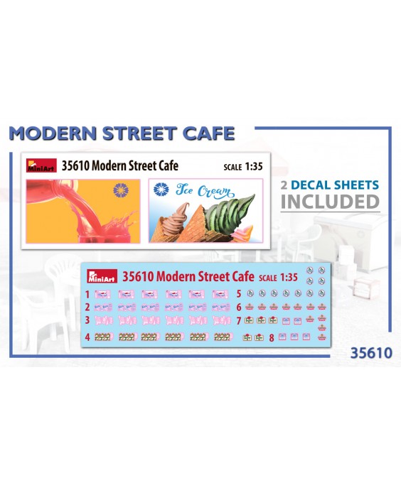 MiniArt modelis Modern Street Cafe 1/35