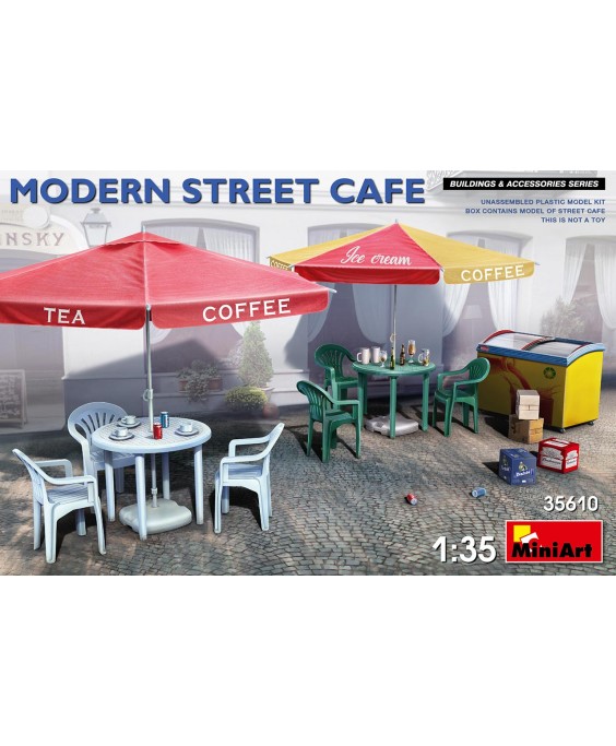 MiniArt modelis Modern Street Cafe 1/35