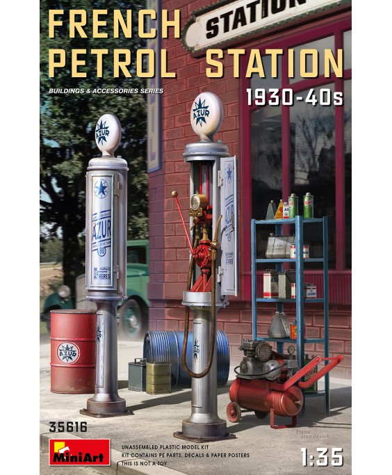 MiniArt modelis French Petrol Station 1930-40S 1/35