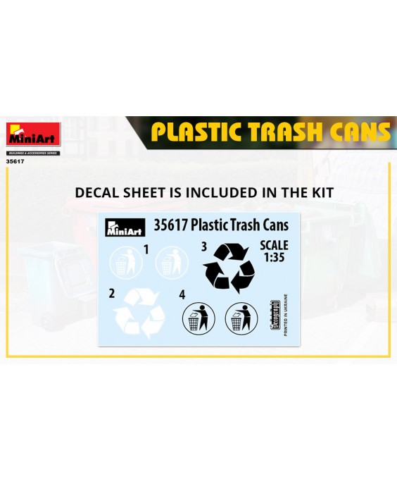 MiniArt Plastic trach cans 1/35 MiniArt Plastic trach cans 1/35
