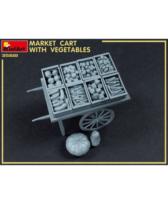 MiniArt modelis Market Cart with Vegetables 1/35
