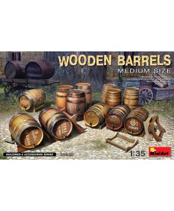 MiniArt modelis Wooden Barrels. Medium Size 1/35