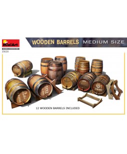 MiniArt modelis Wooden Barrels. Medium Size 1/35