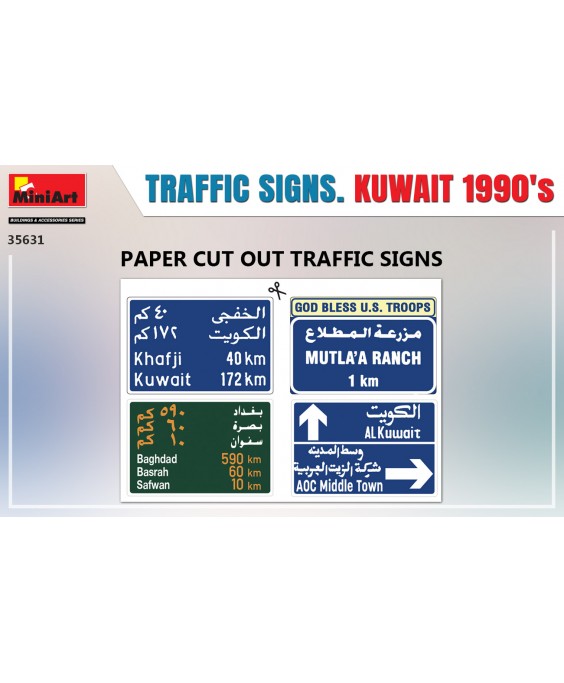 MiniArt modelis Traffic Signs. Kuwait 1990's 1/35
