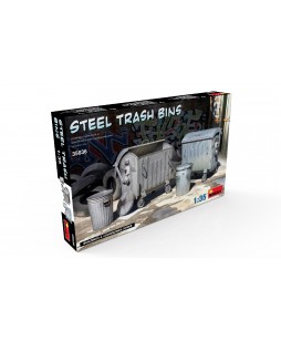 MiniArt Steel trash bins 1/35