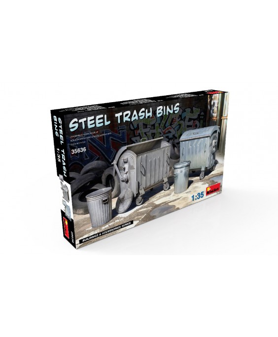 MiniArt Steel trash bins 1/35