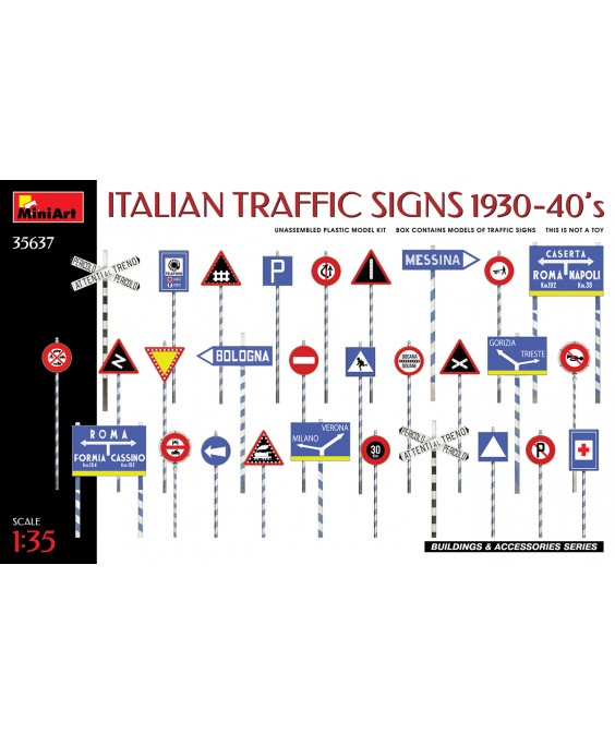 MiniArt Italian Traffic Signs 1930-40's 1/35