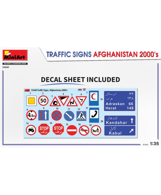 MiniArt Traffic signs Afghanistan 2000’s 1/35