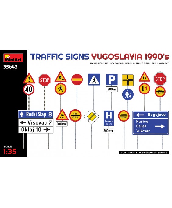 MiniArt TRAFFIC SIGNS. YUGOSLAVIA 1990’s 1/35