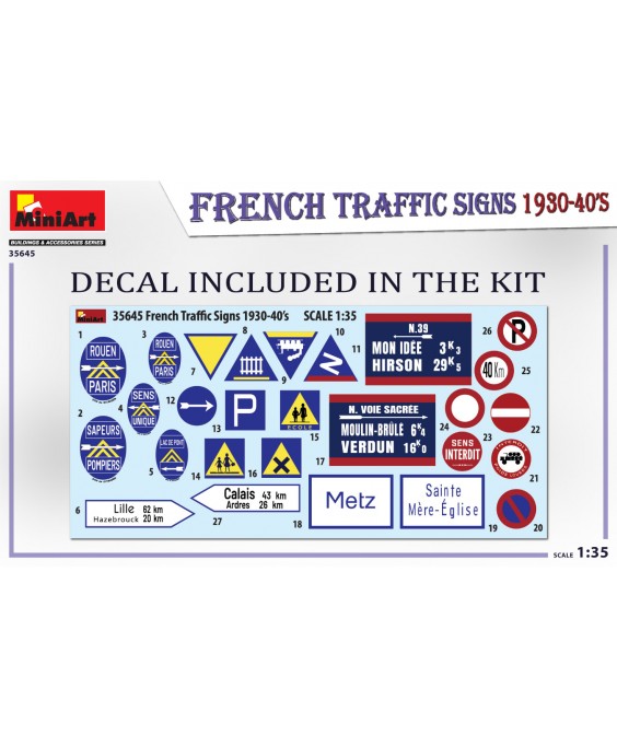 MiniArt French traffic signs 1930-40s 1/35