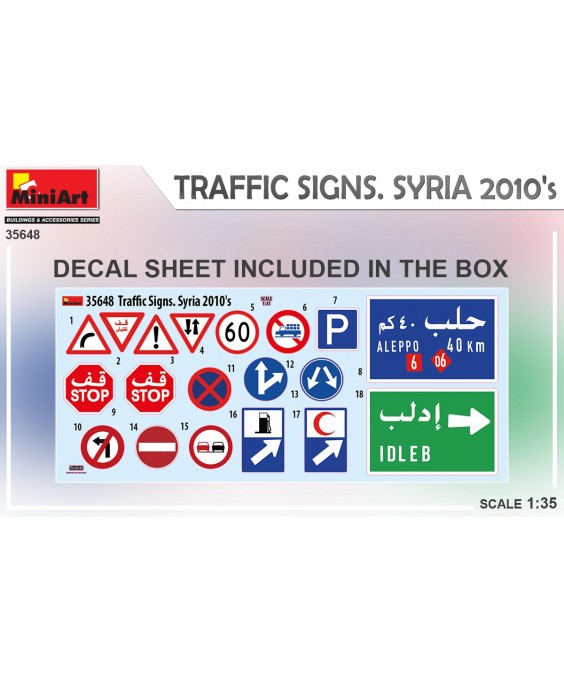 MiniArt Traffic Signs. Syria 2010s 1/35 MiniArt Traffic Signs. Syria 2010s 1/35
