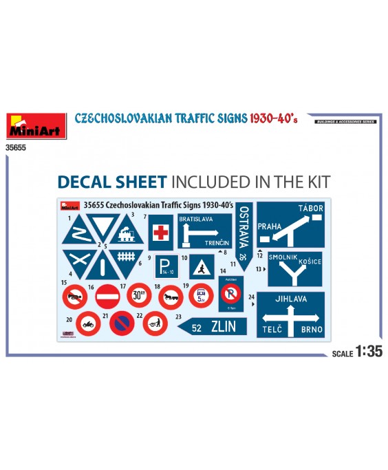 MiniArt CZECHOSLOVAKIAN TRAFFIC SIGNS 1930-40’s 1/35