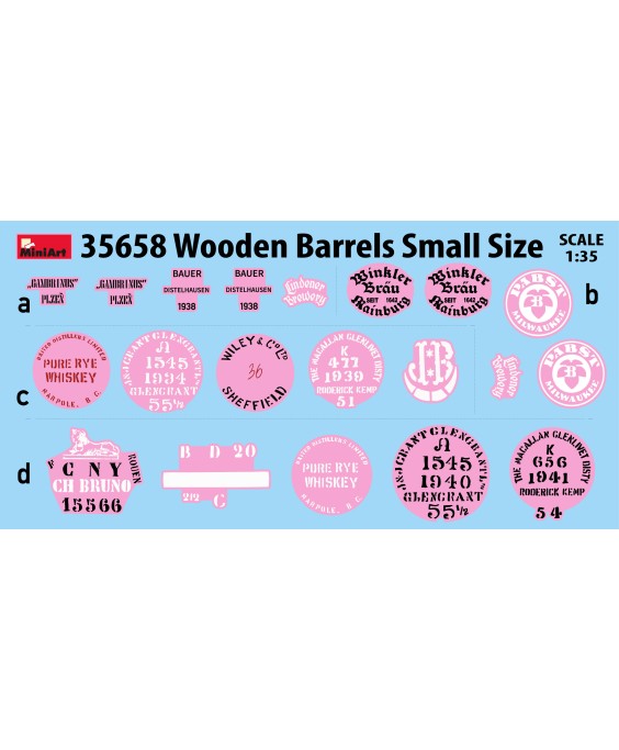MiniArt WOODEN BARRELS SMALL SIZE 1/35